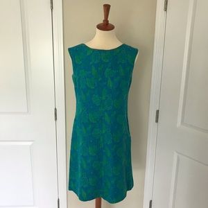 Vintage 60s Style Turquoise Shift Dress (18" PTP)